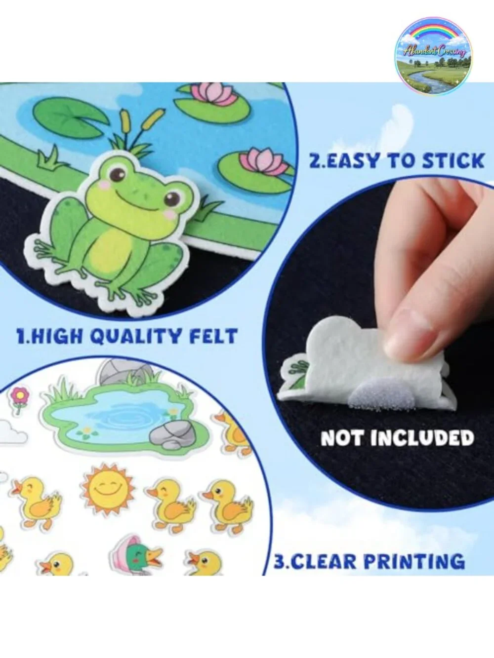 12 Fairy Tale Felt Story Pieces Set, 165 Pcs, Preschool Flannel Board